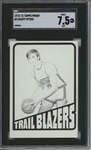 1972 Topps #3 Geoff Petrie 9 card progressive proof.